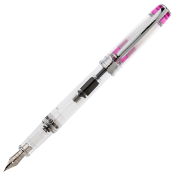 英雄（HERO）钢笔709心水透明铱金钢笔学生墨水笔练字笔透紫