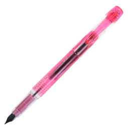 白金（PLATINUM）钢笔 PSQ-300C#21-F 粉色 学生练字书写 进口墨水笔透明笔杆0.3mm