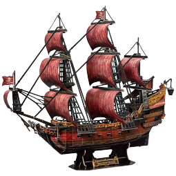 乐立方周年版安妮女王复仇号海盗船3D立体拼图船模型拼装高难度 周年纪念版·安妮女王号