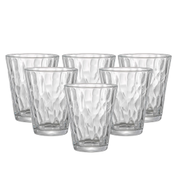 乐唯诗 锤纹玻璃水杯套装白开水杯家用大容量玻璃水具套装 锤纹玻璃杯*6