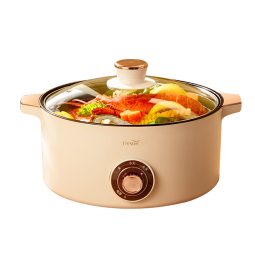 新飞FTHG-R061电火锅电热锅电煮锅多功能锅电锅一体3L家用涮火锅锅具多用途锅不含蒸笼套件