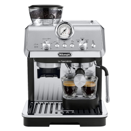 Delonghi德龙半自动咖啡机 骑士系列EC9155 意式家用小型 研磨一体 现磨奶泡 EC9155.MB 银黑色