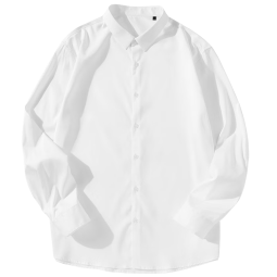 MARKLESS长袖衬衫春夏男士商务衬衣纯色休闲上衣CSB1506M 白色 XXXL