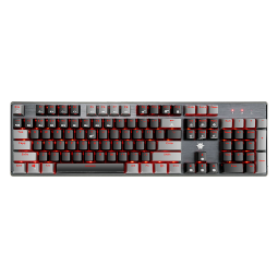 黑峡谷（Hyeku）GK715 104键有线机械键盘 电竞游戏键盘 可插拔 红色背光 凯华BOX轴 黑灰 红轴