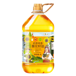 初萃 中粮纯香葵花籽油4L 一级物理压榨  充氮保鲜 食用油