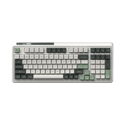 腹灵CMK98 单模有线客制化机械键盘热插拔PBT键帽RGB灯光办公游戏键盘笔记本台式电脑键盘 单模有线-牛油果-BOX-V2白轴
