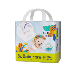 bc babycareAir pro新升级呼吸裤 婴儿尿不湿   bbc纸尿裤 新老包装随机发 XXL24片（拉拉裤）