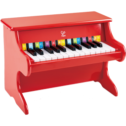 Hape儿童木制机械小钢琴  3-6岁男女小孩儿童音乐玩具早教儿童节礼物 E8466 25键钢琴红色
