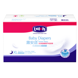 露安适Lelch柔护夜用纸尿裤XL44(12-17kg) 夜用婴儿纸尿裤 尿不湿