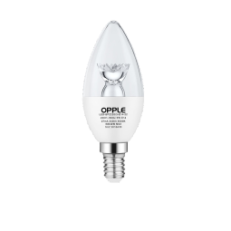 欧普（OPPLE）led灯泡 E14吊灯灯泡壁灯小螺口尖泡 烛形灯泡 时尚白 5W暖白光