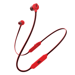 JBL C135BT 无线蓝牙耳机 入耳式带麦通话 跑步运动颈挂式磁吸收纳 通用苹果安卓手机 青春红