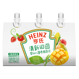 亨氏（Heinz）超金清新田园果蔬泥西梅水果泥婴儿宝宝辅食6个月以上 78g*3袋