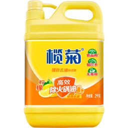 榄菊 柠檬去油污洗洁精2kg/瓶 食品用级别蔬果洗涤 不伤手 去油祛味