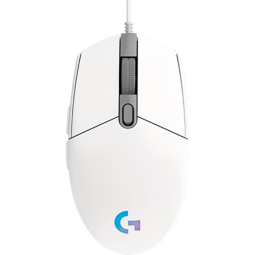 罗技（G）G102游戏鼠标有线电竞RGB流光灯效轻量化设计宏编程吃鸡8000DPI情人节礼物送男友 G102第二代白