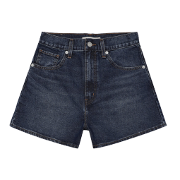Levi's李维斯24夏季新款女士牛仔短裤时尚微喇显高显瘦气质复古 深蓝色 26