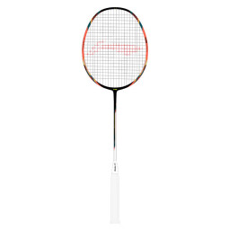 李宁羽毛球拍战戟小马达2024新款钢炮初学进攻全碳素纤维单拍攻防兼备 荧光果粉 4U(已穿线，25磅，白色）