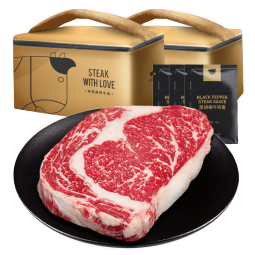 牛秘书（NIUMISHU）原切牛排 阿根廷牛肉 进口生鲜 厚切 牛排礼盒 【尝鲜】谷饲眼肉200g*1片