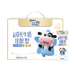 蒙牛未来星双原生DHA儿童纯牛奶190ml×12盒/箱 高钙牛奶