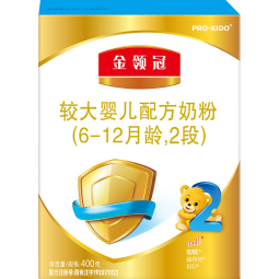伊利金领冠育护新国标2段400g盒装 较大婴儿配方奶粉 2段 400g 1盒