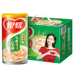 银鹭八宝粥速食粥方便早餐低糖莲子八宝粥360g*12罐代餐饱腹