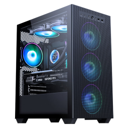 先马（SAMA）易大师进化版 黑色 台式电脑小机箱 标配Type-C/玻璃侧透/双U3/支持M-ATX背插式主板、240水冷位