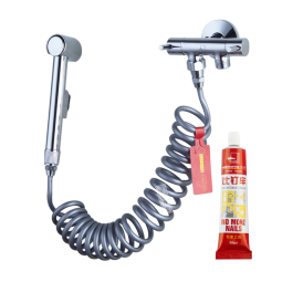 潜水艇（Submarine）F401B 三角阀套装一进二出角阀马桶喷枪妇洗器马桶角阀喷枪套餐