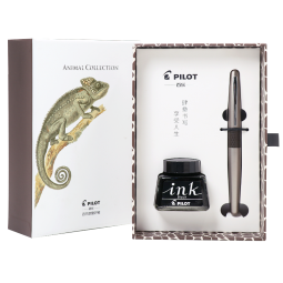 【礼物】百乐（PILOT）88G学生书法练字钢笔高档礼盒墨水套装商用办公教师节礼物女老师FPMR2灰色蜥蜴F尖