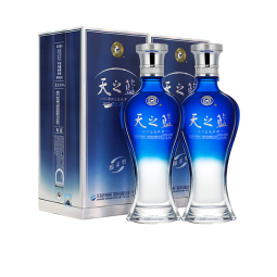 洋河天之蓝42度375mL 2瓶装绵柔白酒  洋河酒厂旗舰 年货送礼