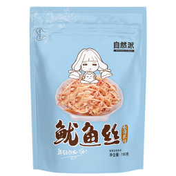 自然派 【鱿鱼丝】即食海味手撕鱿鱼丝鱿鱼条干零食办公室休闲食品 脆骨鱿鱼