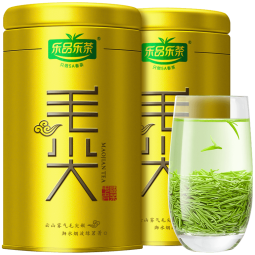乐品乐茶茶叶绿茶2023明前新茶特级毛尖茶春茶嫩芽礼袋款250g自饮茗茶