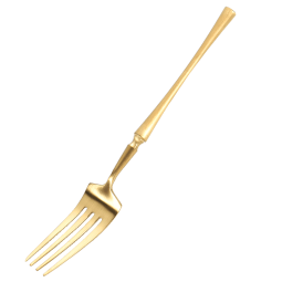 美厨（maxcook）304不锈钢甜品叉叉子 水果叉餐叉餐具 长柄搅拌叉 金色MCGC0712