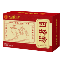 怡福寿北京同仁堂 四物汤中药材当归地黄川穹白芍可与气血四物汤颗粒冲剂丸膏搭配煲汤材料