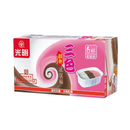 光明 三色杯冰淇淋105g×6杯 经典冷饮雪糕冰激凌