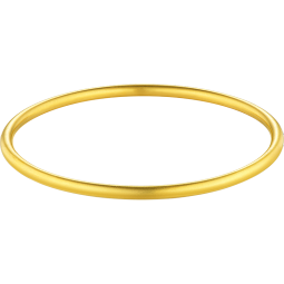 六福珠宝福满传家足金古法实心黄金手镯 计价 B01TBGB0099 56mm-约21.94克