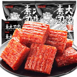 比比赞（BIBIZAN）素大刀肉麻辣素零食小吃儿时怀旧休闲食品辣条解馋香辣 素大刀肉 228g/袋