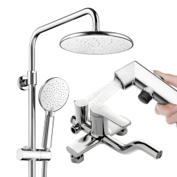 恒洁（HEGII）淋浴花洒套装 手持增压花洒全套 大雨淋顶喷花洒HMF916-601B