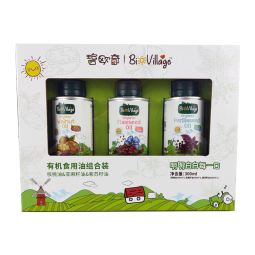 碧欧奇有机儿童辅食用油组合310ml (核桃油+亚麻籽油+紫苏籽油)滴管控量