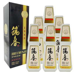 筑春酒 筑春1988 贵州老三春 酱香型白酒 53度 500mL 6瓶 整箱装