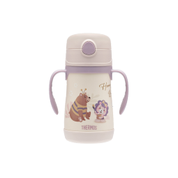 膳魔师（THERMOS）儿童保温杯水杯吸管杯学饮杯316L不锈钢把手学生杯超轻畅吸杯TCKC