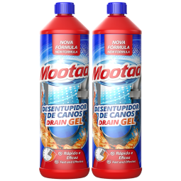 膜太（MOOTAA）欧洲进口管道下水道疏通剂卫生间马桶厨房地漏强力疏通1000ml*2瓶