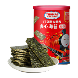 小火车（THOMAS & FRIENDS）海苔夹心脆 宝宝零食儿童休闲鲜香酥脆烘烤即食紫菜 炒米味40g