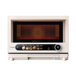 美的（Midea）寻味pro2.0微蒸烤炸炖一体机减盐鲜炖轻糖烘焙烤箱空气炸家用微波炉23L 陶瓷内胆(G3E Pro) 乳白色