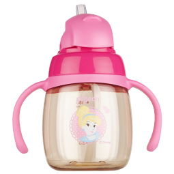 贝亲（Pigeon）PPSU双把手吸管杯 学饮杯 水杯 迪士尼 灰姑娘  8个月以上180ml
