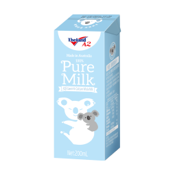 纽仕兰 纯牛奶 A2β-酪蛋白 亲和吸收 专注儿童成长 200ml*24盒 蓝色