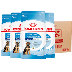 皇家狗粮 幼犬狗粮 幼犬奶糕宠物大型犬MAJ30全价犬粮2-15月4KG*4
