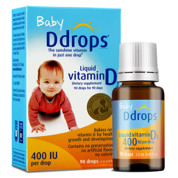 Ddrops滴卓思 新生婴幼儿童营养维生素D3滴剂vd3 初生0-1岁 2.5ml 400IU