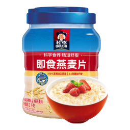 桂格罐装即食/快煮燕麦片1000g经典原味麦片冲饮代餐 罐装即食燕麦片 1000g*2罐