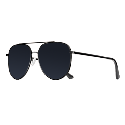 惠寻京东自有品牌墨镜男女同款蛤蟆镜偏光眼镜防强光驾驶镜黑框灰片