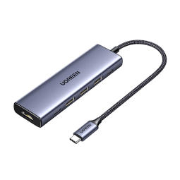 绿联 Type-C拓展坞USB-C分线器雷电4扩展坞千兆网卡口HDMI转接头转换器4K适用IPad Macbook笔记本电脑 【六合一】Type-C数据口+PD