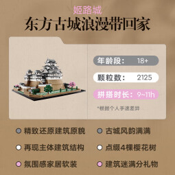 乐高（LEGO）积木拼装建筑系列21060 姬路城18岁+男孩女孩玩具生日礼物